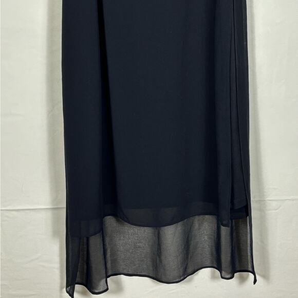 White House Black Market Dress Shift Embellished Black Blue size 8 - Picture 5 of 13